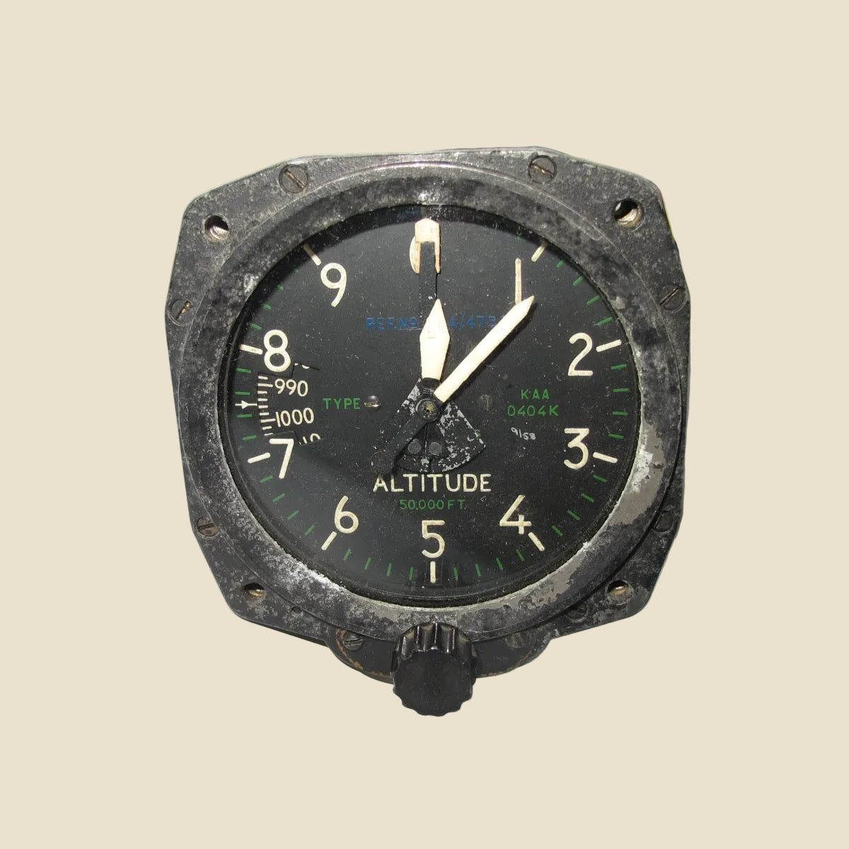 RAF Type KAA/0404K Altitude Meter 6A/4752 By Kelvin Hughes