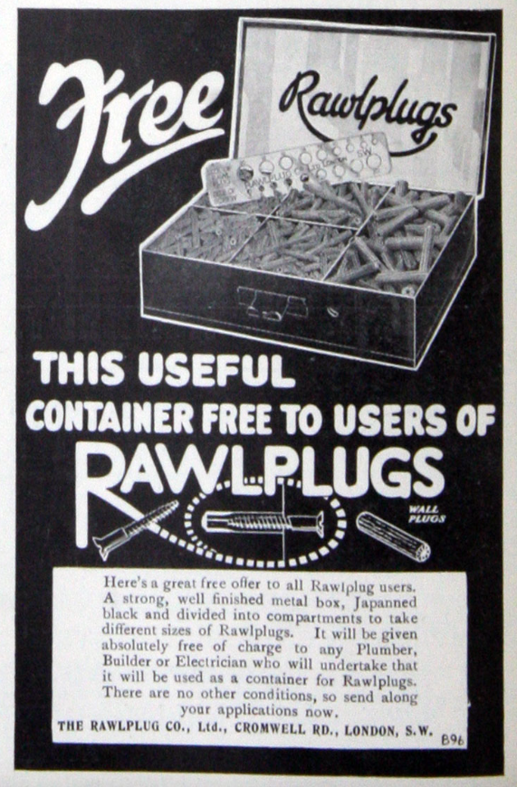 Vintage Metal Rawlplug And Screw Sizing Gauge
