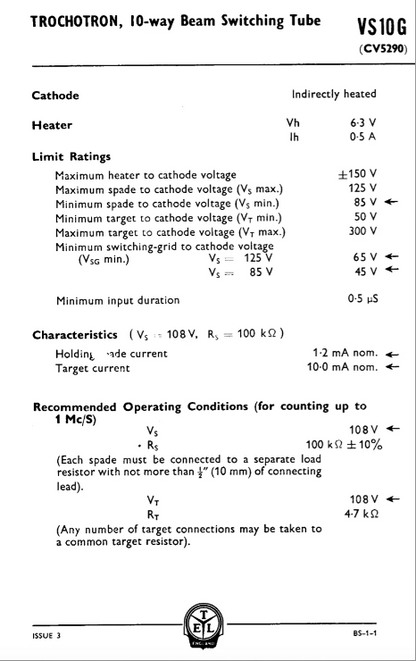Ericsson Hivac Trochotron VS10G / CV5290 10-Way Beam Switching Tube