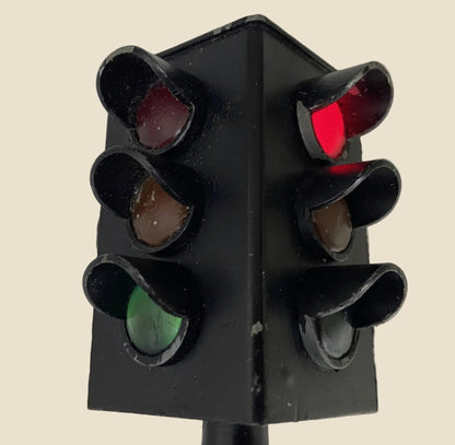 Vintage British ASTRA Metal 6-Light Traffic Signal Toy No.33 In Its Original Box