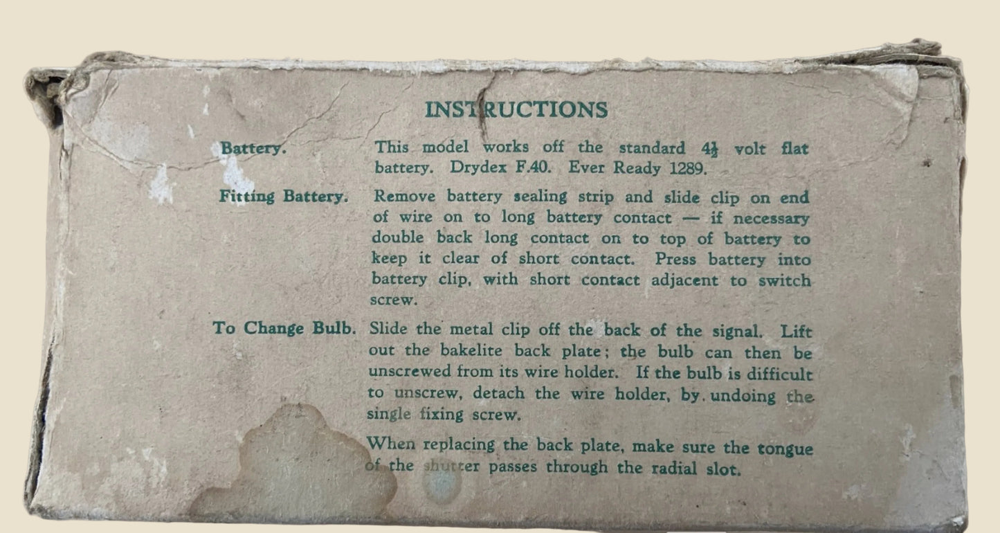 Vintage British ASTRA Metal 6-Light Traffic Signal Toy No.33 In Its Original Box