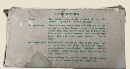 Vintage British ASTRA Metal 6-Light Traffic Signal Toy No.33 In Its Original Box