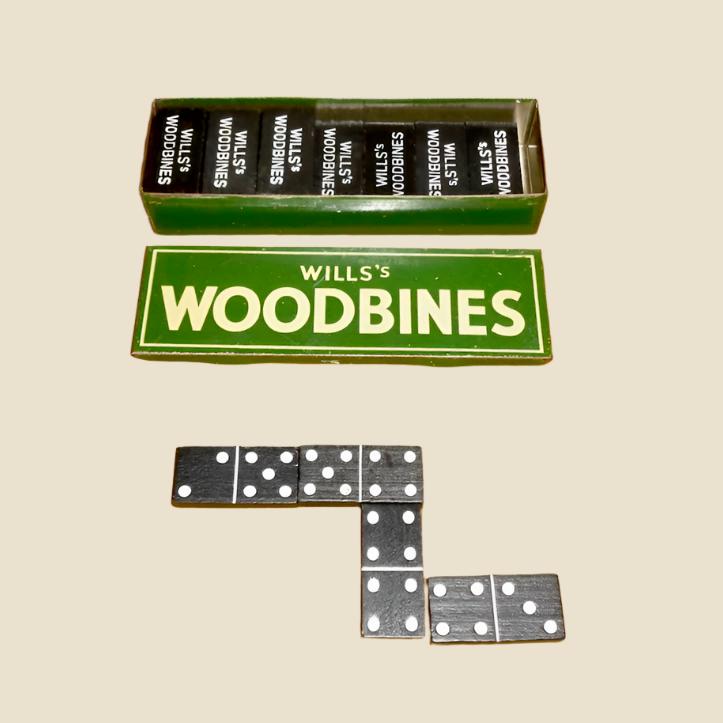 Set of 28 Wills's Woodbine Dominoes Empire Size In Tin Box
