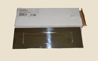 Steelworx Bright Stainless G316 Letter Plate SWE 1036S/BSS 257x80x3mm. 220mm C/C Bolt