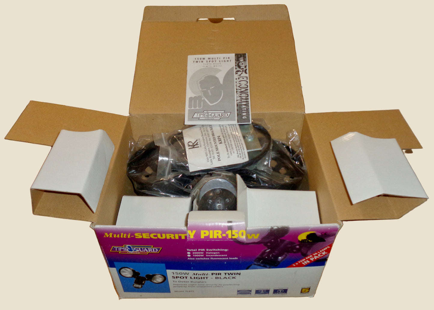 Time Guard 150W Multi Security PIR Twin Spotlight Model TLBTS