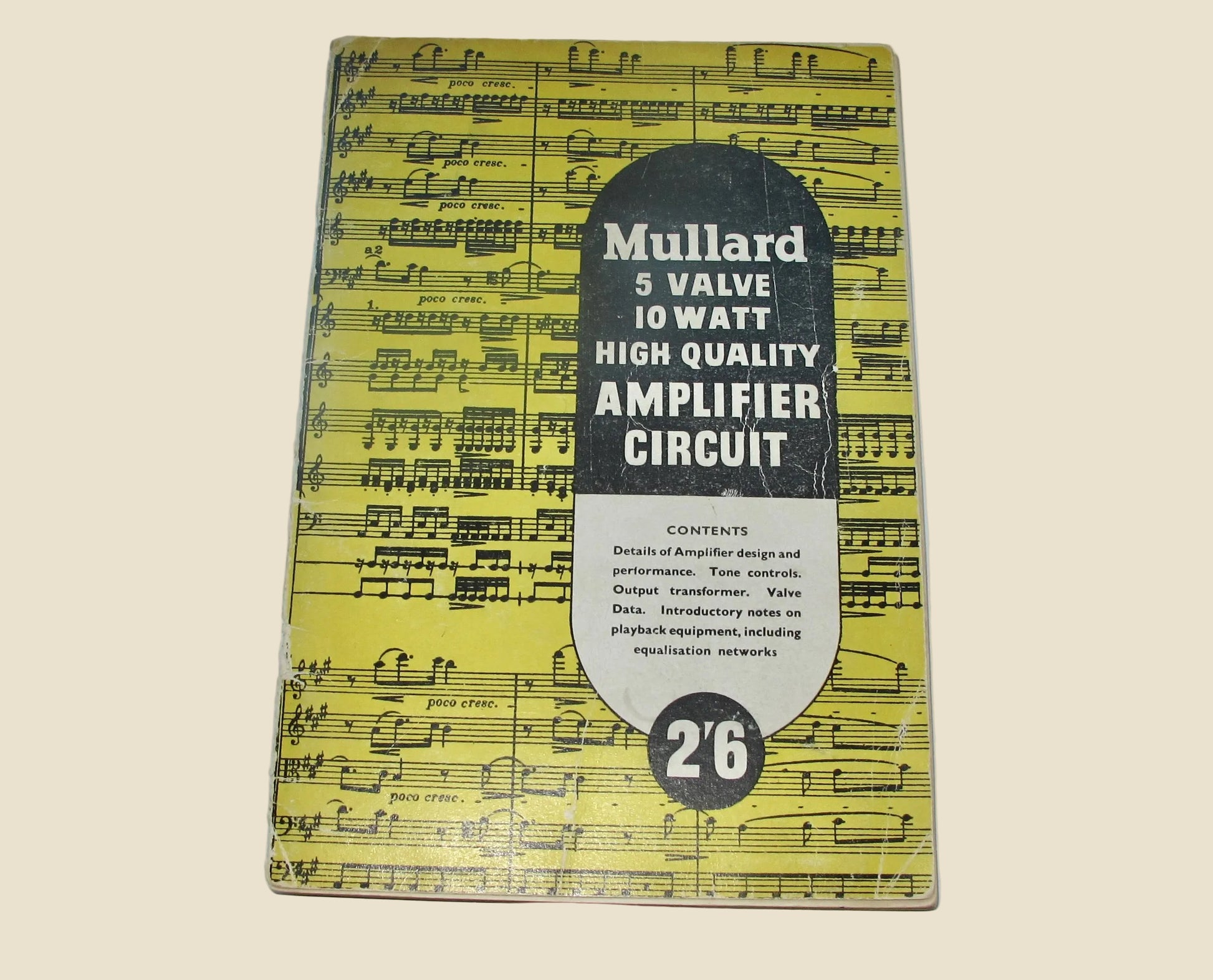 Vintage 5 Valve 10 Watt High Quality Amplifier Circuit Technical Book