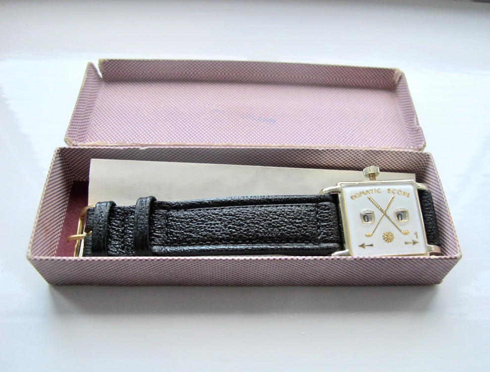 Vintage Analogue Swiss Domatic Score Wrist Worn Golf Scoring Tool ...