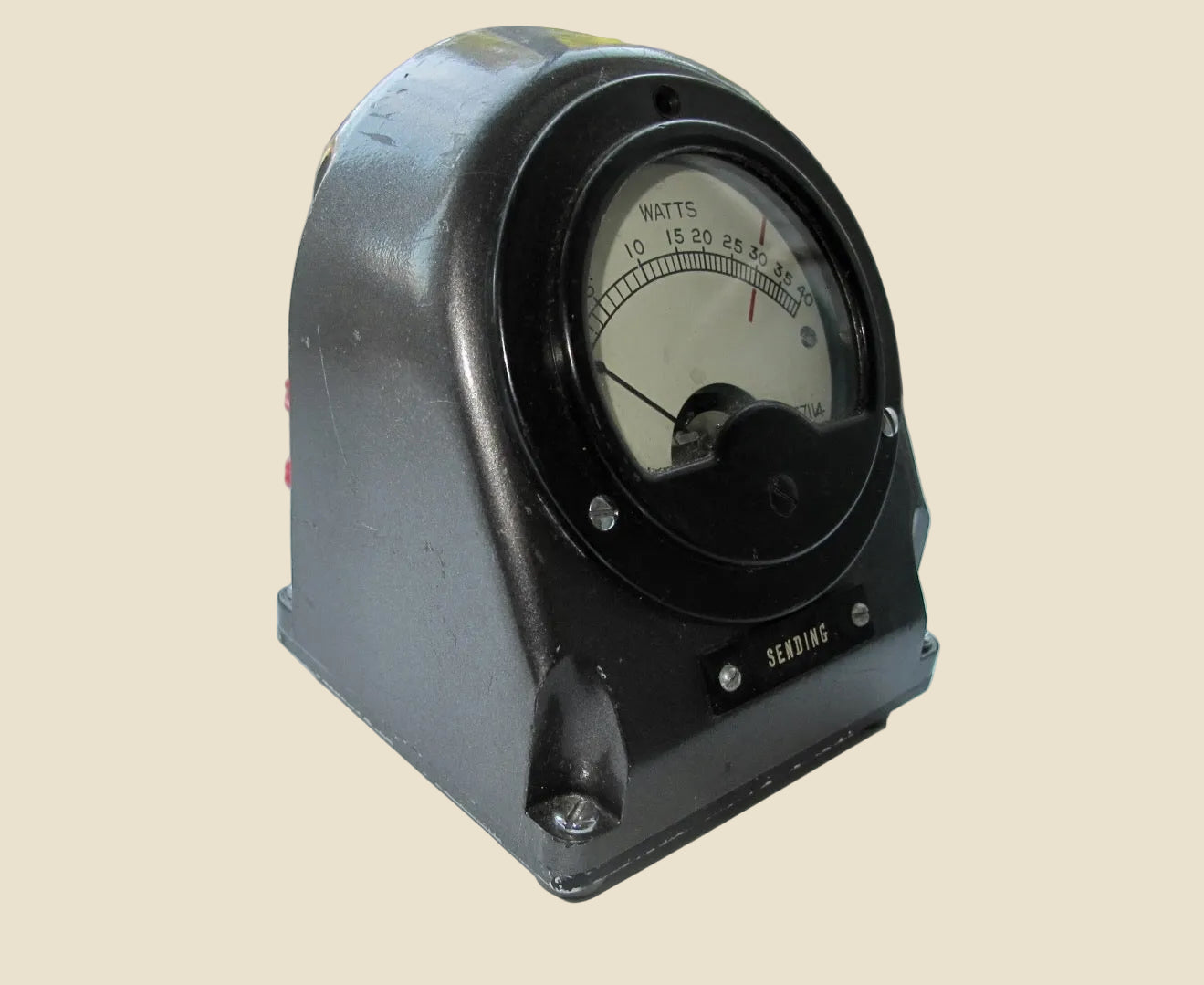 Vintage Analogue Watt Test Meter In a Case Used in RF Radio Transmission Sending
