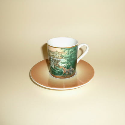 Boxed Goebel Espresso Cup And Saucer Printed With V Sadovnikov Peterhof Palace