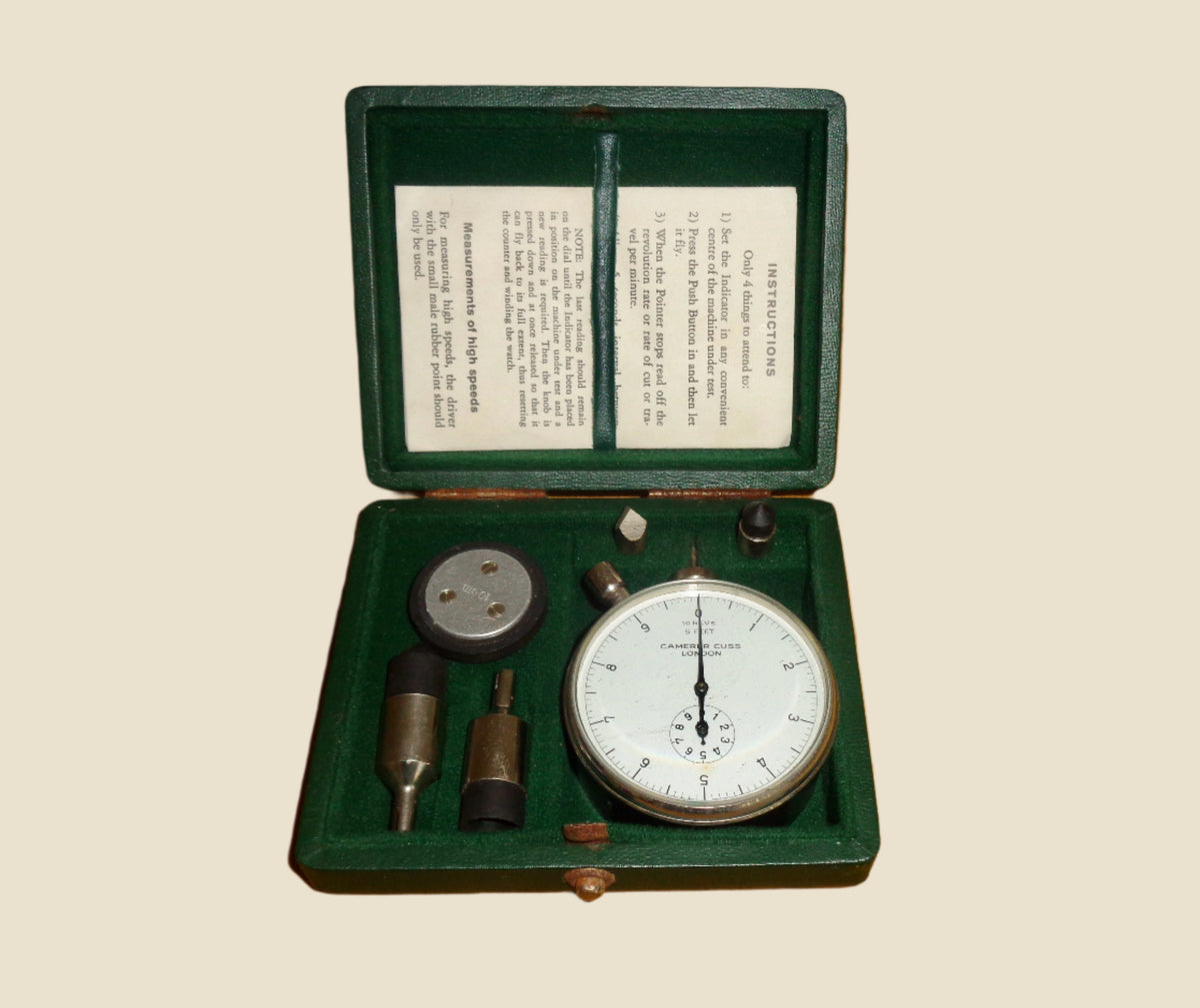 Vintage Camerer Cuss Of London Machine Speed Indicator / Tachometer ...