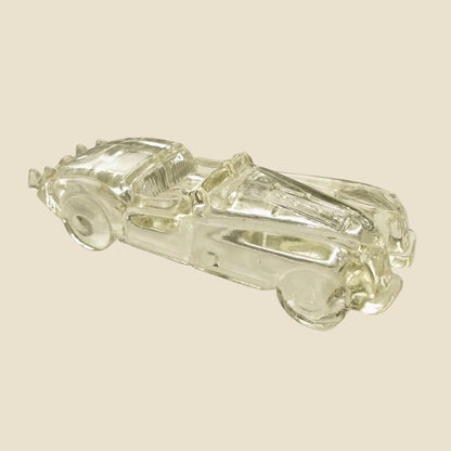 Vintage Cast Glass Jaguar XK120 OTS Jaguar Car Desk Paperweight