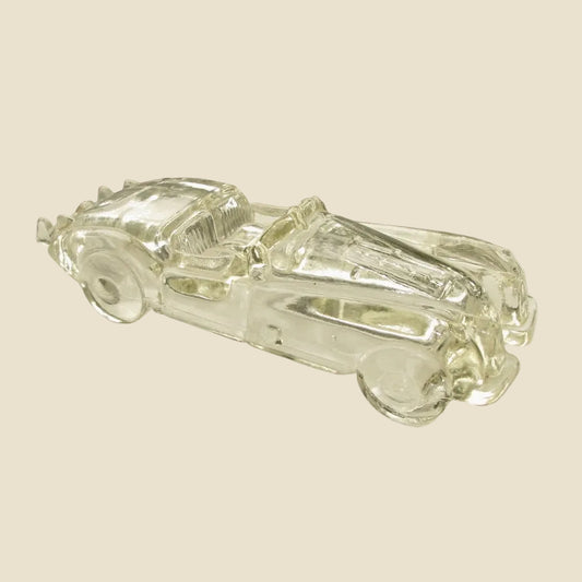 Vintage Cast Glass Jaguar XK120 OTS Jaguar Car Desk Paperweight