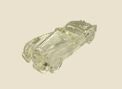 Vintage Cast Glass Jaguar XK120 OTS Jaguar Car Desk Paperweight