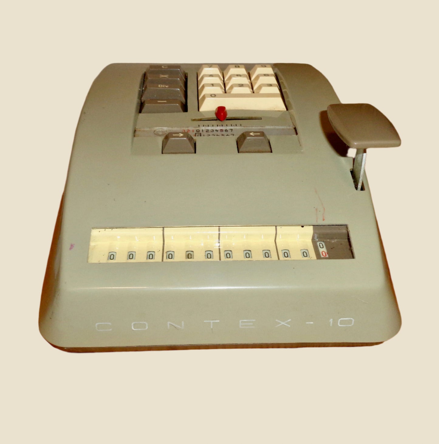 Vintage Contex 10 Manual Mechanical Calculating Machine Model E