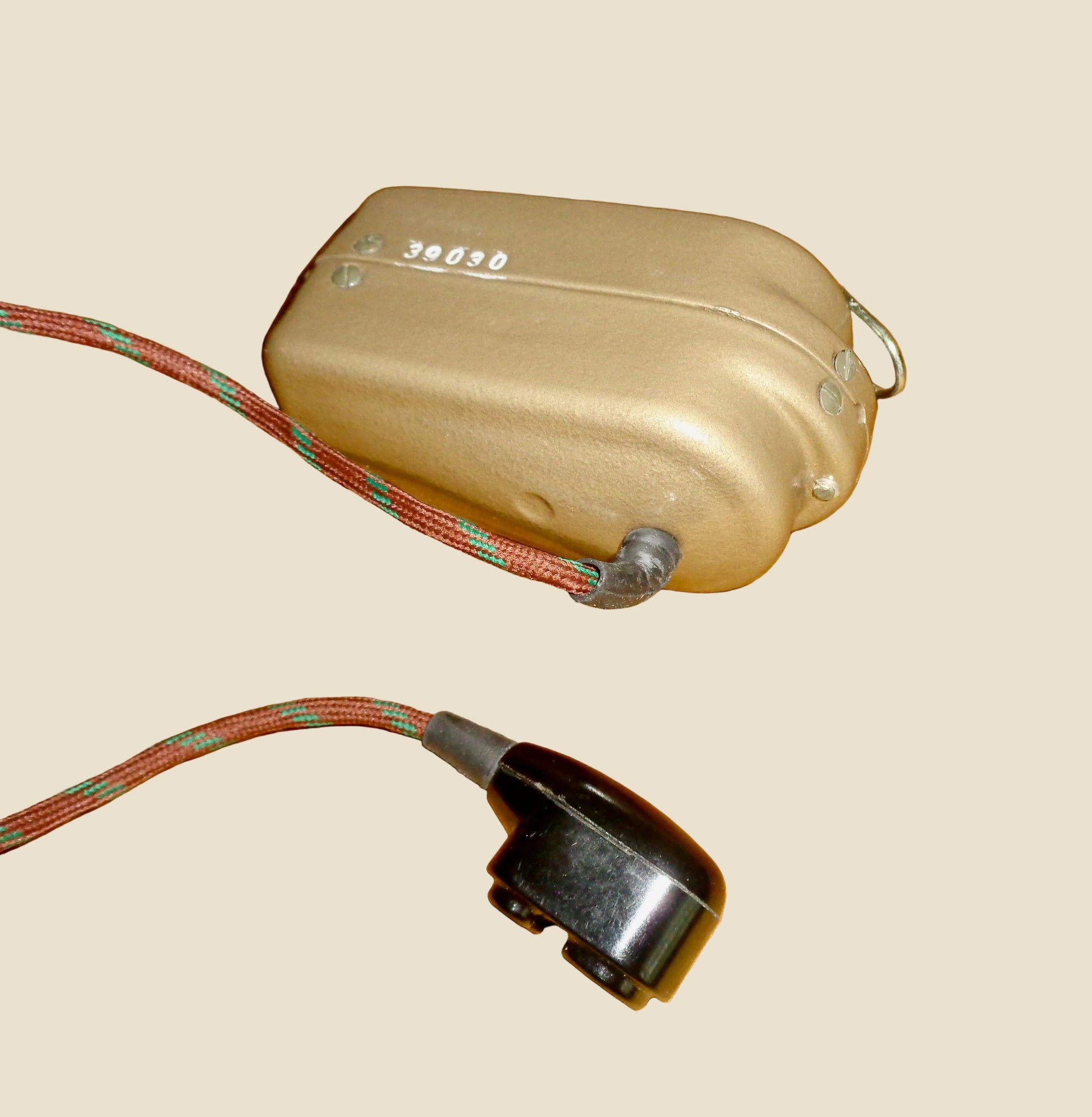 Vintage Czech Tesla Military Spy Set Radio Clamshell Microphone With Built-in Speaker 