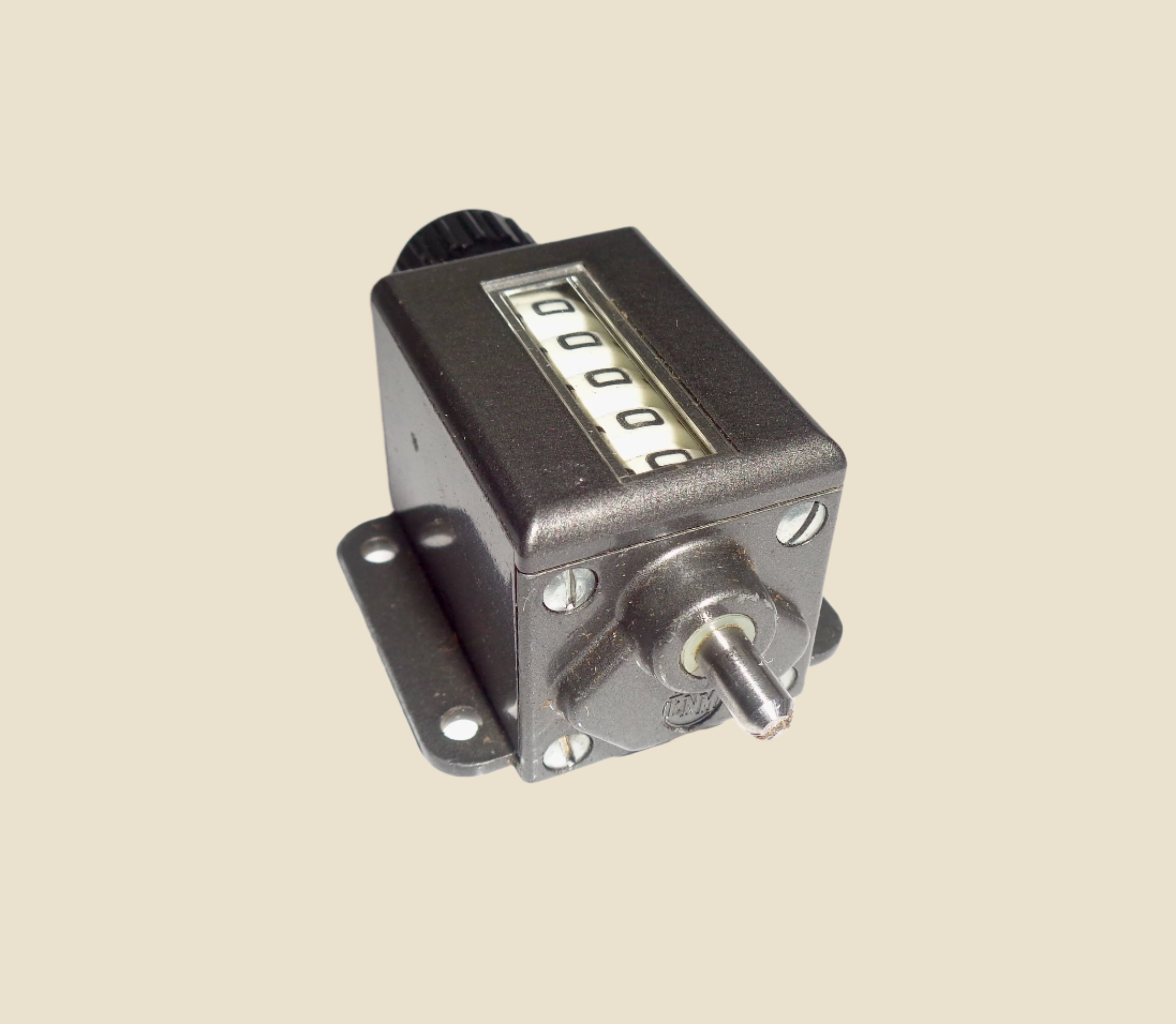 Vintage ENM 1W7 5-Digit Mechanical Revolution Counter In Its Original ...