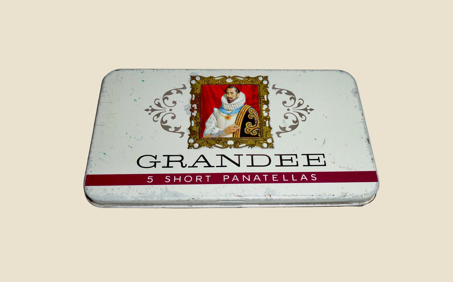 Vintage Grandee Empty 5 Short Panatellas Tin