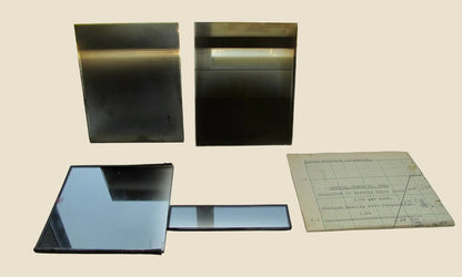 Vintage Ilford HP3 Glass Plates Exposed With A 4" Step Wedge 