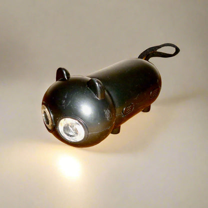 Vintage Kikkerland FL08 Novelty Cat Hand Powered Pocket Torch