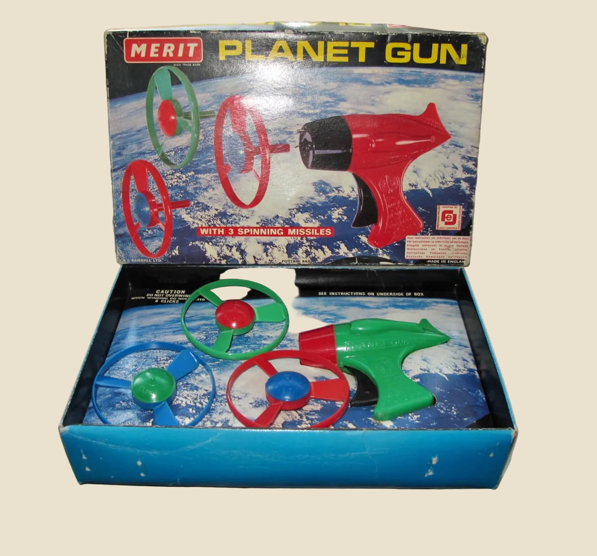 Vintage Merit Dan Dare Planet Gun Vintage Toy Cat.No. 3550