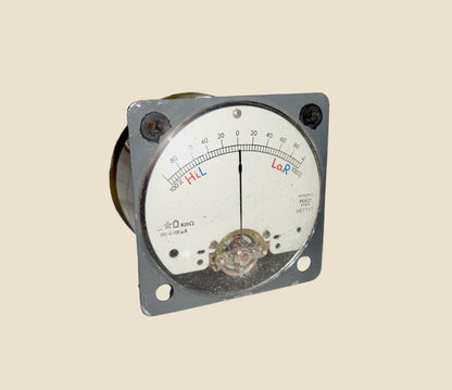 Vintage Military Panel Ammeter Measuring 100-0-100µA Made By Pekly