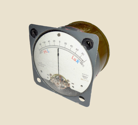 Vintage Military Panel Ammeter Measuring 100-0-100µA Made By Pekly