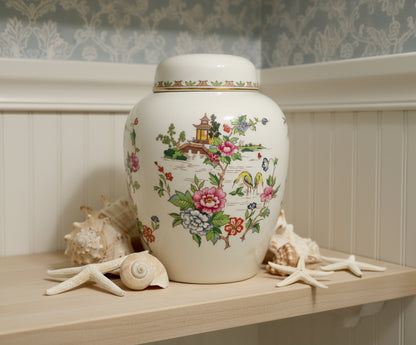 Pagoda Crown Staffordshire China 1950s Ginger Jar