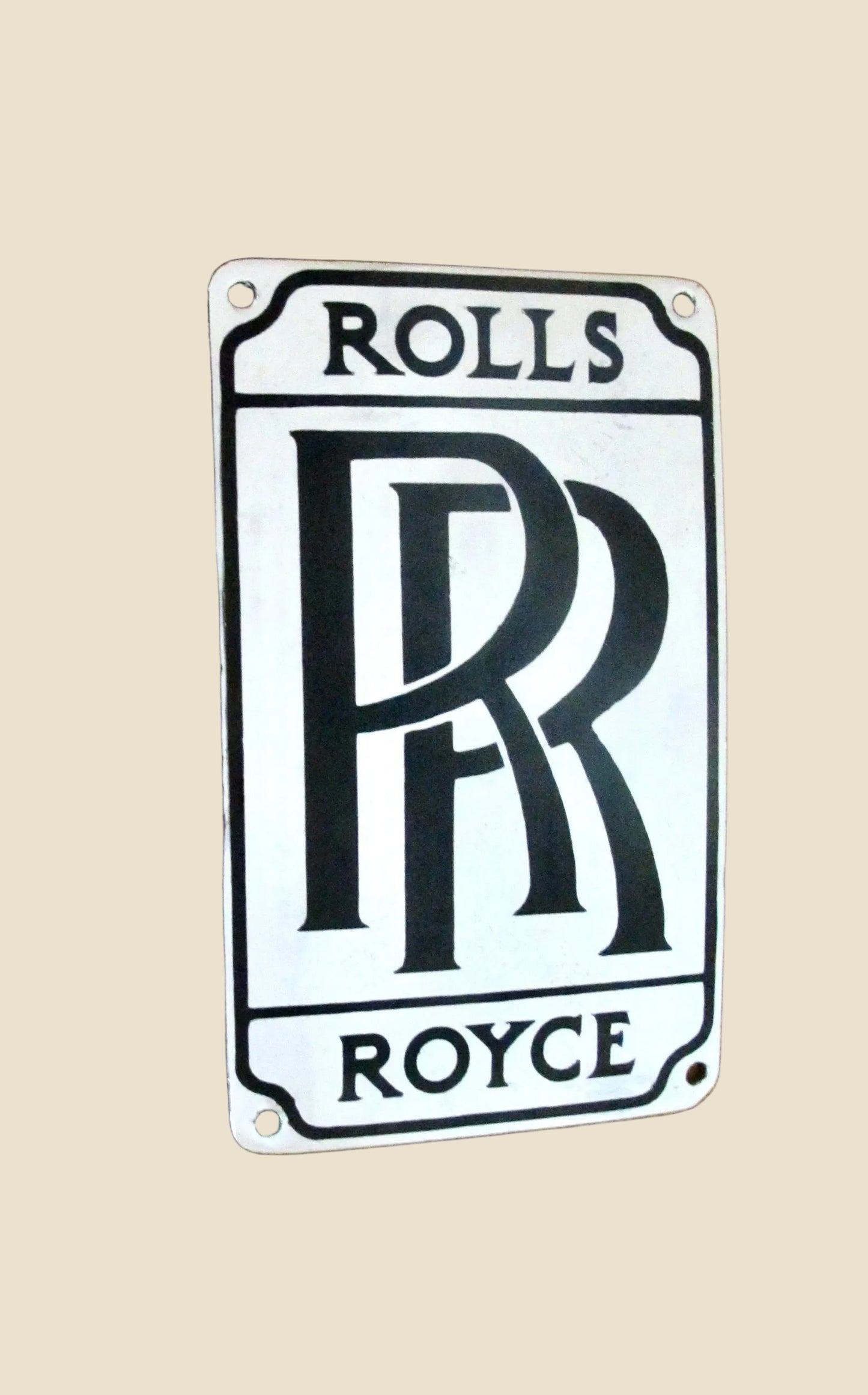 Vintage Rolls Royce Aircraft Engine Plate Badge With Mounting Holes