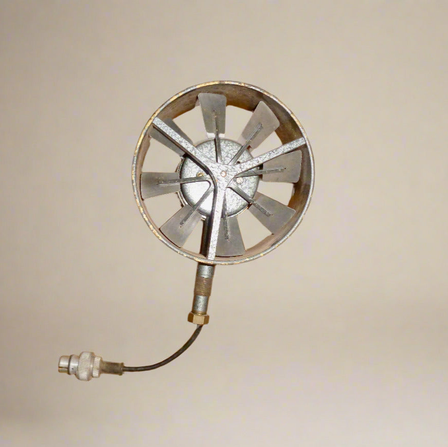 Vintage Rotating Vane Anemometer Turbine Sensing Head