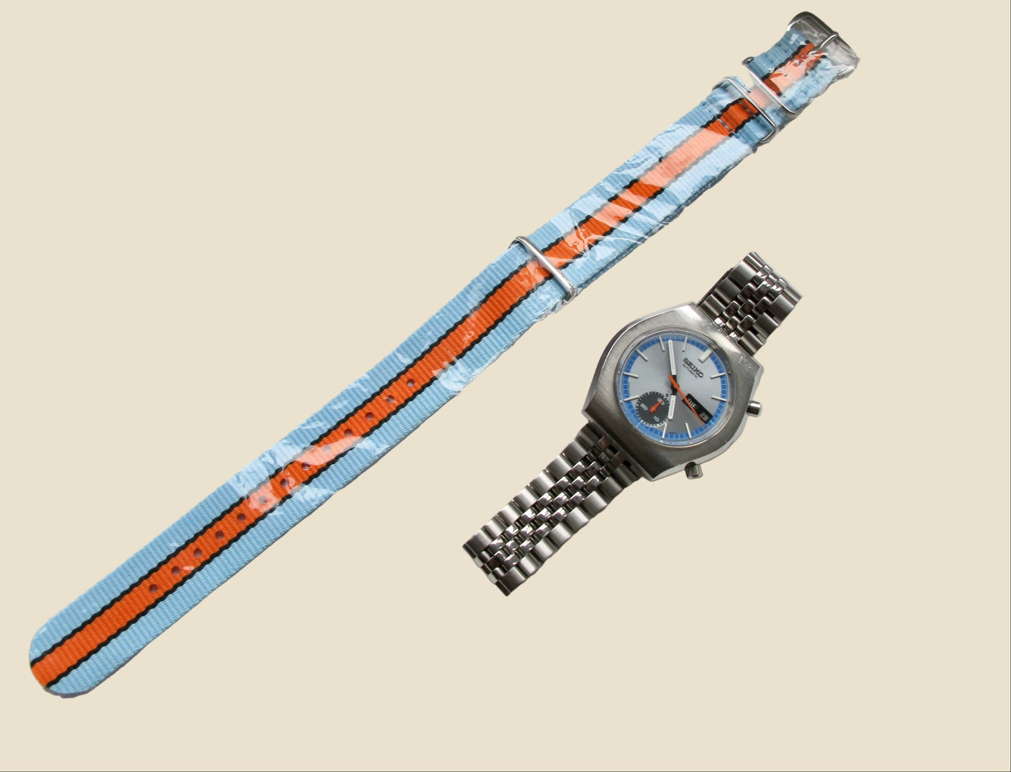 Vintage Seiko Chronograph 6139-8029 Stainless Steel Automatic Watch 