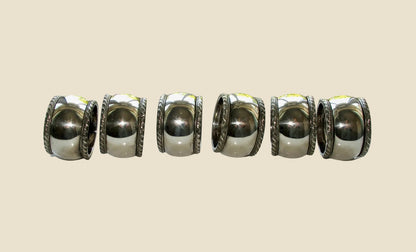 Vintage Set Of Six EPNS Silver Plate Napkin Rings
