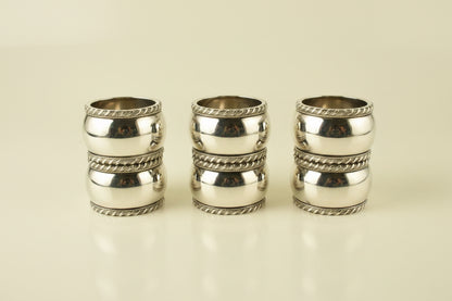 Vintage Set Of Six EPNS Silver Plate Napkin Rings