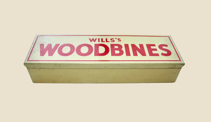 Vintage Set of 28 Wills's Woodbine Dominoes Empire Size In A White Tin Box