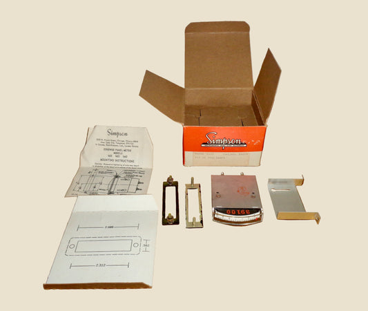 Vintage Simpson Edgewise Analogue Panel Meter Scale 0-1 DC Milliamps Model 1622