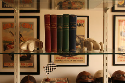 Vintage Vanwall F1 Classic Racing Car Pair Ceramic Bookends / Display Ornaments