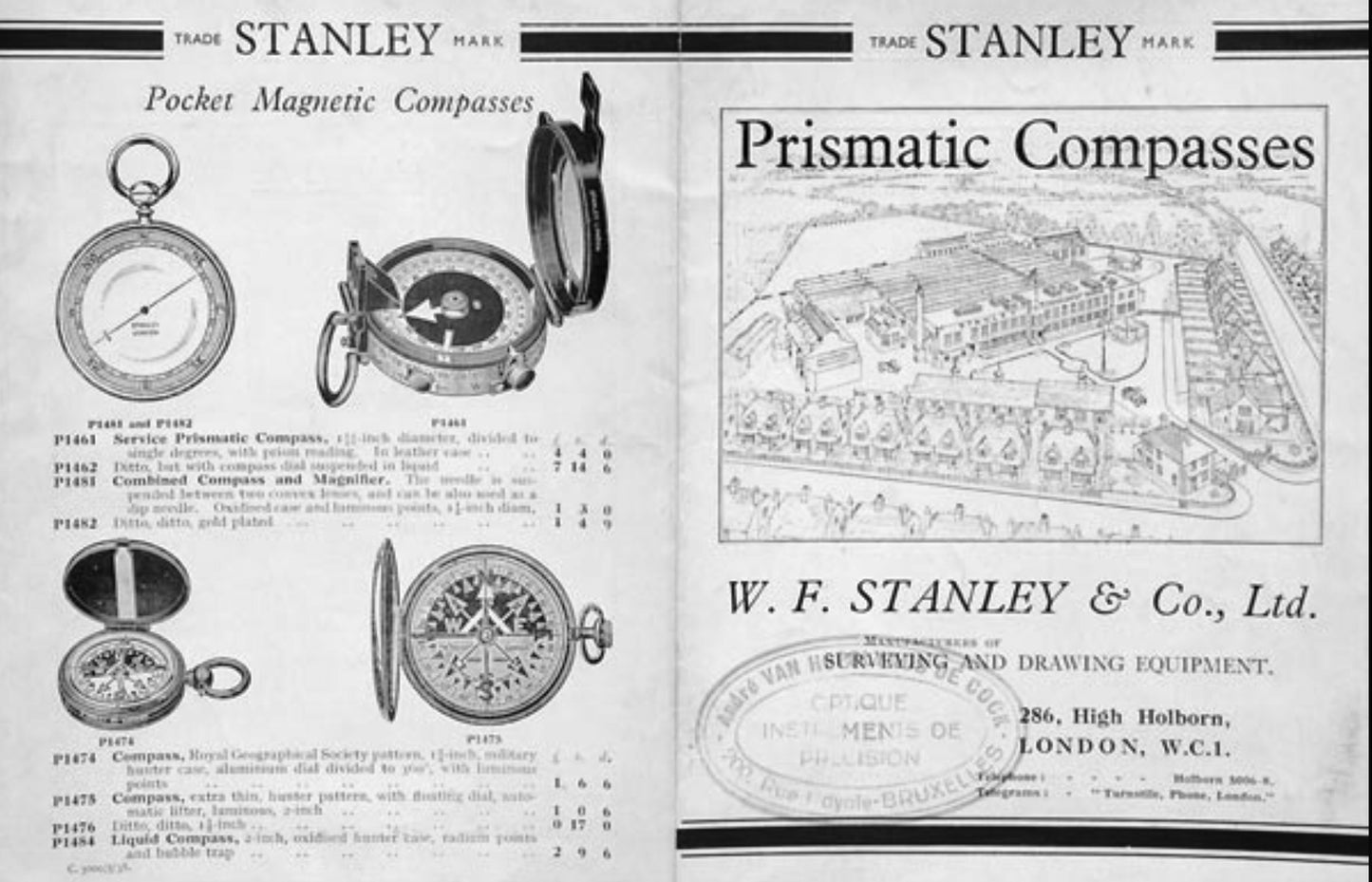 Stanley G150 Prismatic Military Marching Compass NATO 6605-99-537-9034