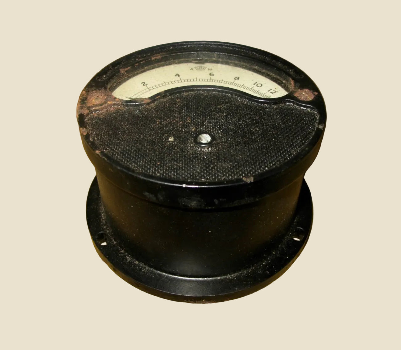 WW2 Air Ministry Ammeter 5A/1268 In A Cardboard Box. Approx. 5 Inch Diameter