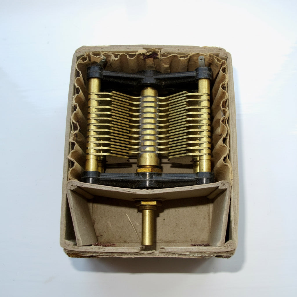 WW2 Air Ministry Boxed Eddystone Type 873 Split Stator Condenser AM 10C/894