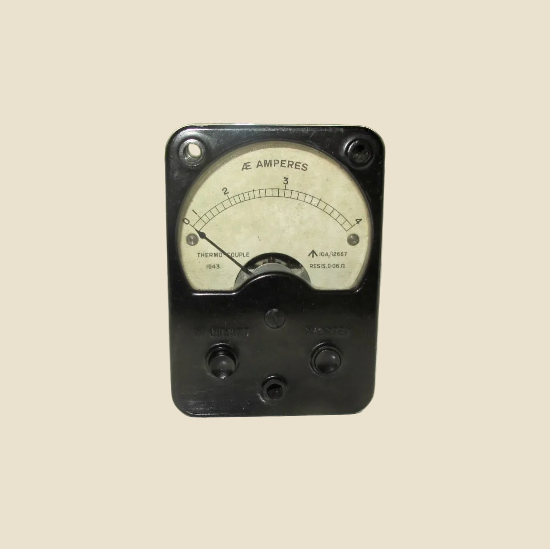 WW2 Air Ministry Sangamo Weston 0-4 Amp Ammeter 10A/12667 For A T1154
