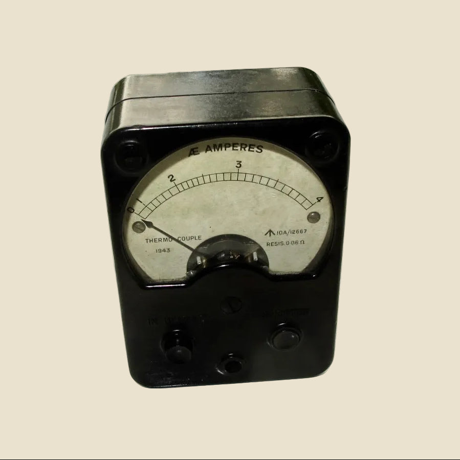 WW2 Air Ministry Sangamo Weston 0-4 Amp Ammeter 10A/12667 For A T1154