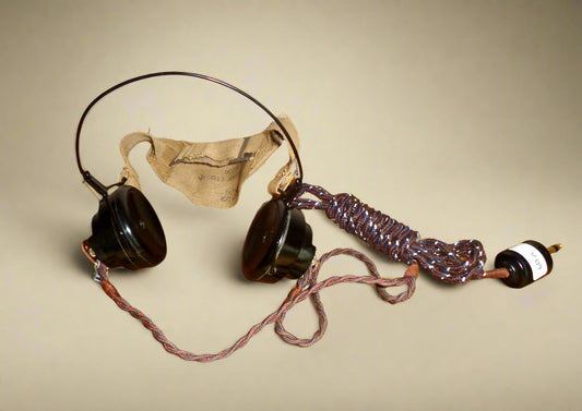 WW2 DLR No.5 Headphones ZA15032 With Jack Plug & Canvas Strap