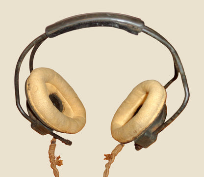 WW2 Pair Of RAF Headphones With Type 32 Helmet Receivers 10A/13466