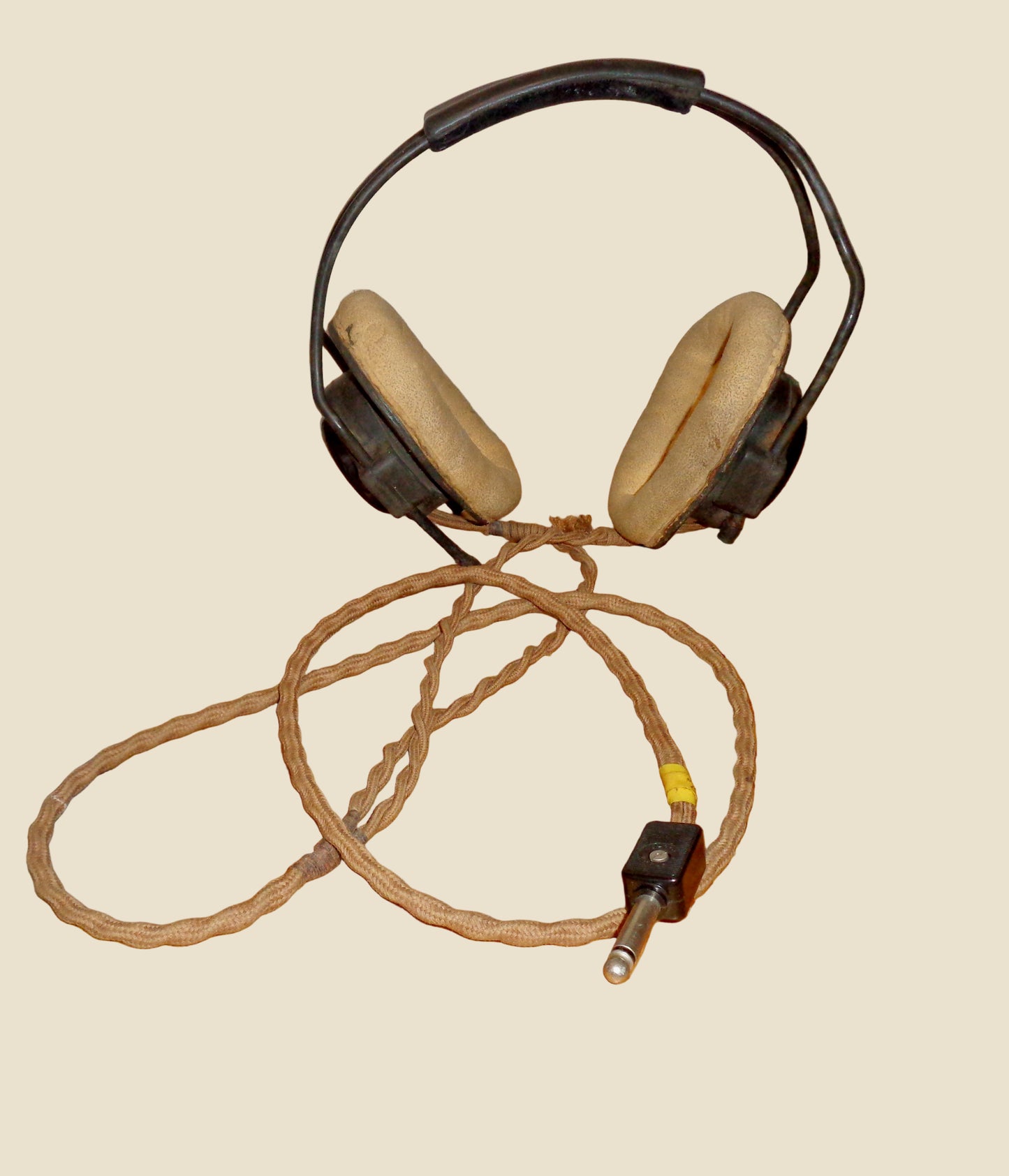 WW2 Pair Of RAF Headphones With Type 32 Helmet Receivers 10A/13466