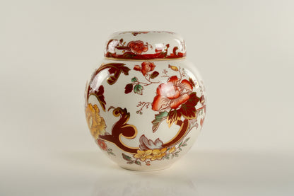 1930s Masons Ironstone Brown Velvet Ginger Jar