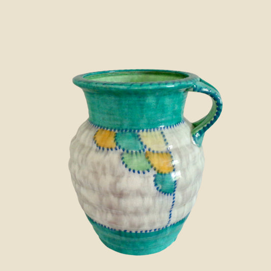 1935 Charlotte Rhead Patch Pattern 4015 Crown Ducal Tube Lined Jug Shape 207