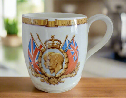 1935 George V Silver Jubilee Mug By Taylor & Kent Pottery 