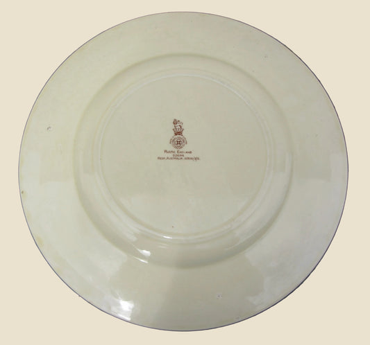 1936 Royal Doulton Rustic England Dinner Plate D5694 Featuring a Chair Bodger