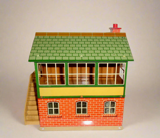 1949 Hornby Meccano O Gauge Model Railway Tinplate Signal Cabin No.2 Signal A259