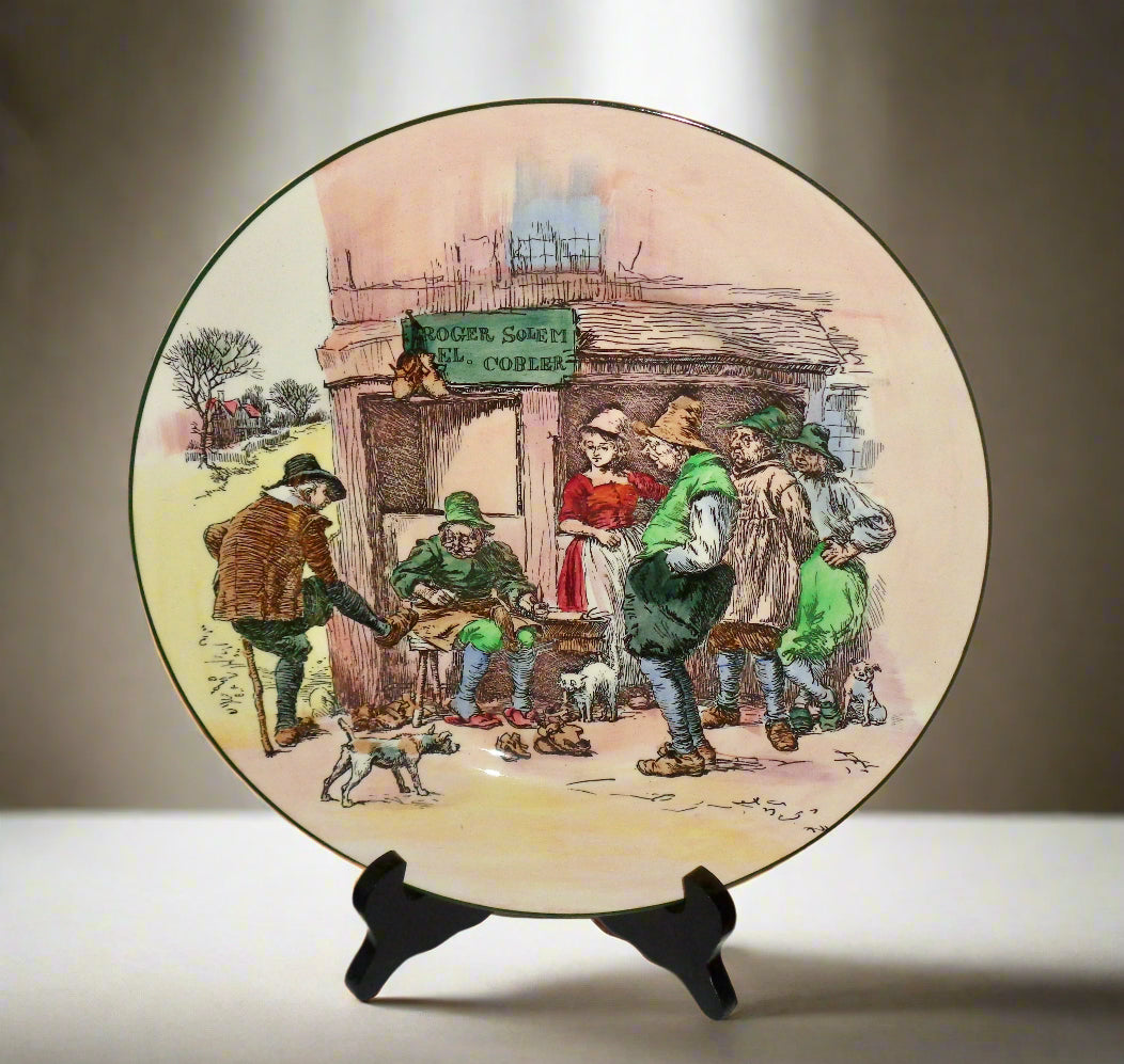 1950s Royal Doulton Collectible Plate D6302 Roger Solem EL Cobler