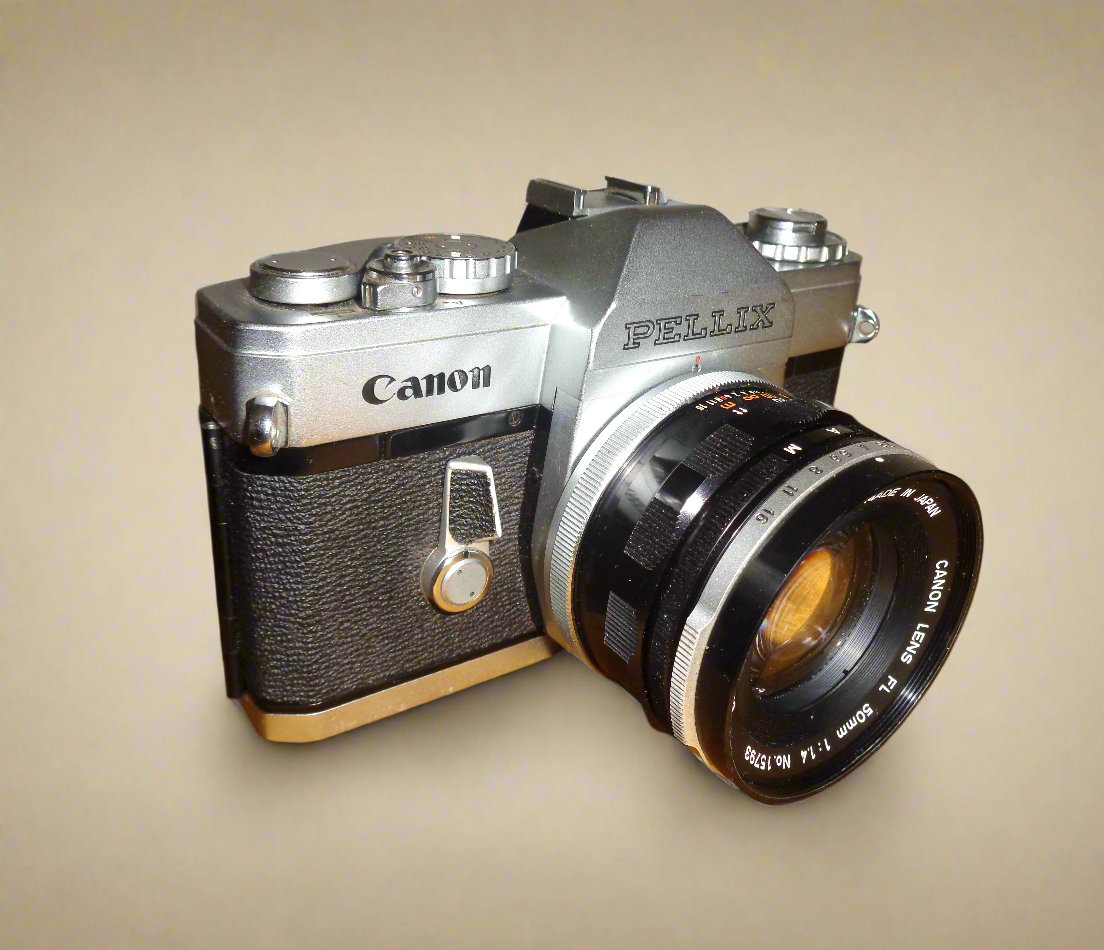 First Ever Slr Camera 1960s Canon Pellix 35mm SLR Camera No.113691 With 50mm 1:1.4 Lens And ...